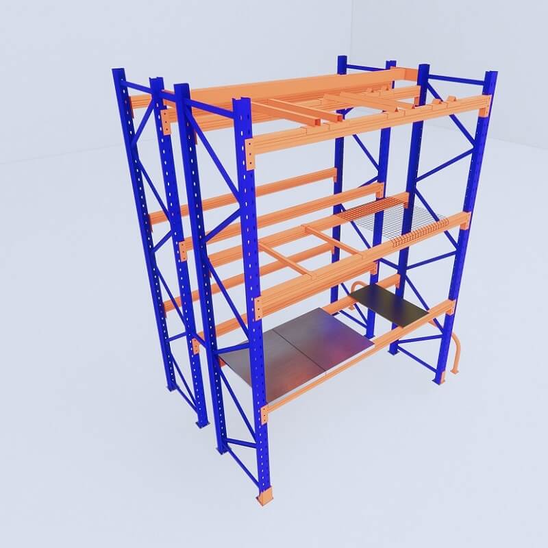 3D-Zeichnung eines Palettenregals